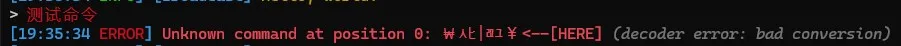 命令解析异常输出 (异常)